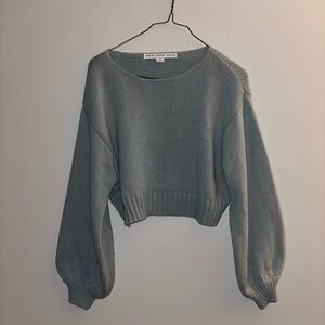 HYFVE Gray Off-the-Shoulder Sweater